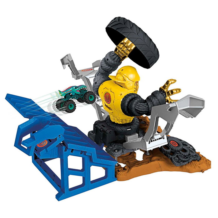 Mattel - Hot Wheels Monster Truck Derribo Gor-Zilla - Jeu de camion monstre avec Crushzilla mobile et 2 voitures pour enfants de +4 ans - Réf. Hpn71 Mattel - Hot Wheels Monster Truck Derribo Gor-Zilla - Jeu de camion monstre avec Crushzilla mobile et 2 voitures pour enfants de +4 ans - Réf. Hpn71