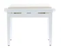 Quiklok Banqueta Piano Terciopelo Blanc Brillant