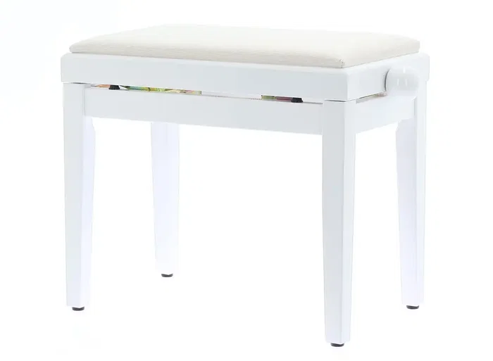 Quiklok Banqueta Piano Terciopelo Blanc Brillant Quiklok Banqueta Piano Terciopelo Blanc Brillant