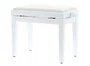 Quiklok Banqueta Piano Terciopelo Blanc Brillant