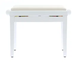 Quiklok Banqueta Piano Terciopelo Blanc Brillant