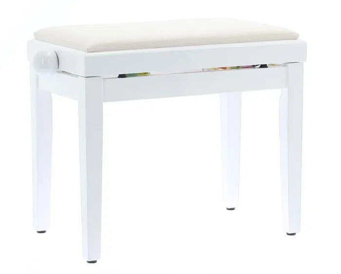 Quiklok Banqueta Piano Terciopelo Blanc Brillant Quiklok Banqueta Piano Terciopelo Blanc Brillant
