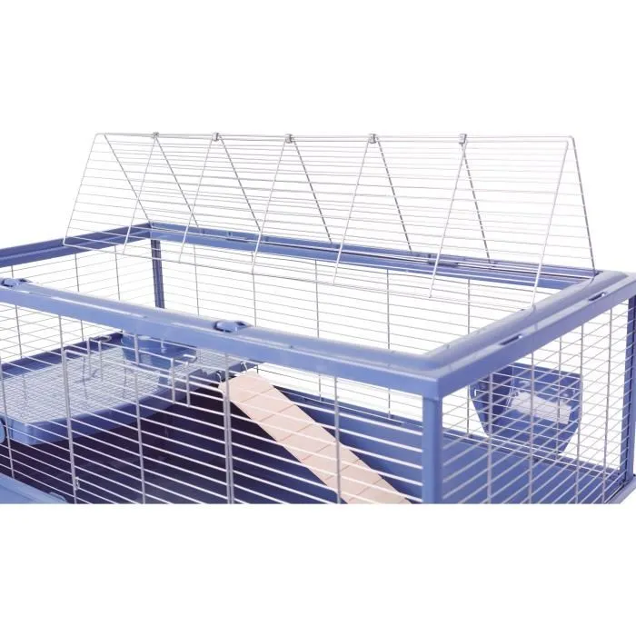 Zolux Néolife Cage Grillagée Surélevée pour Cochon d'Inde et Rongeurs, 99 x 54 x 79 cm, Bleu