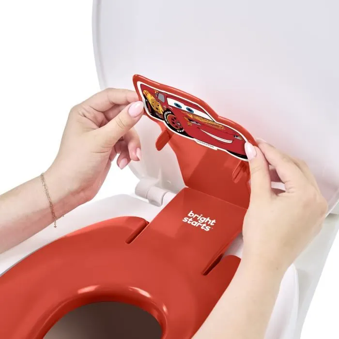 Bright Starts - Siège réducteur de toilette enfant universel Disney Baby - Cars - Apprentissage de la propreté - Installation rapide et adhésive - Stables et poignées antidérapantes Bright Starts - Siège réducteur de toilette enfant universel Disney Baby - Cars - Apprentissage de la propreté - Installation rapide et adhésive - Stables et poignées antidérapantes