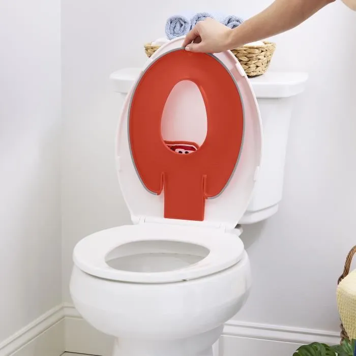 Bright Starts - Siège réducteur de toilette enfant universel Disney Baby - Cars - Apprentissage de la propreté - Installation rapide et adhésive - Stables et poignées antidérapantes Bright Starts - Siège réducteur de toilette enfant universel Disney Baby - Cars - Apprentissage de la propreté - Installation rapide et adhésive - Stables et poignées antidérapantes