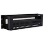 Lanview - Module de distribution électrique pour rail DIN 3U 19 pouces, couleur noir, avec barre omnibus et entrée de 380 mm