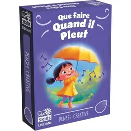 Lisciani Giochi - Jeu de cartes éducatif S'occuper quand il pleut LIFE SKILLS - Cartes illustrées pour enfants - Développement des compétences de vie et créativité