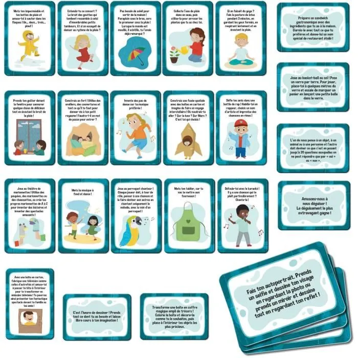 Lisciani Giochi - Jeu de cartes éducatif S'occuper quand il pleut LIFE SKILLS - Cartes illustrées pour enfants - Développement des compétences de vie et créativité