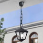 Fumagalli Sicar/Roby Suspension noire avec chaîne E27 IP55 195x195x700 mm