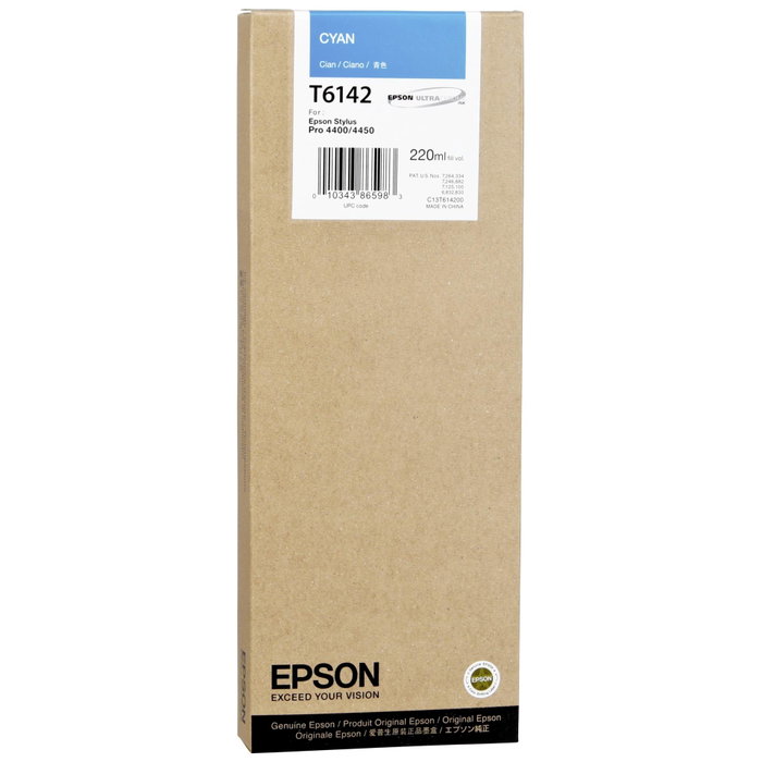 Epson Cartouche d'encre Cyan 220 ml pour Stylus Pro 4450 et 4000