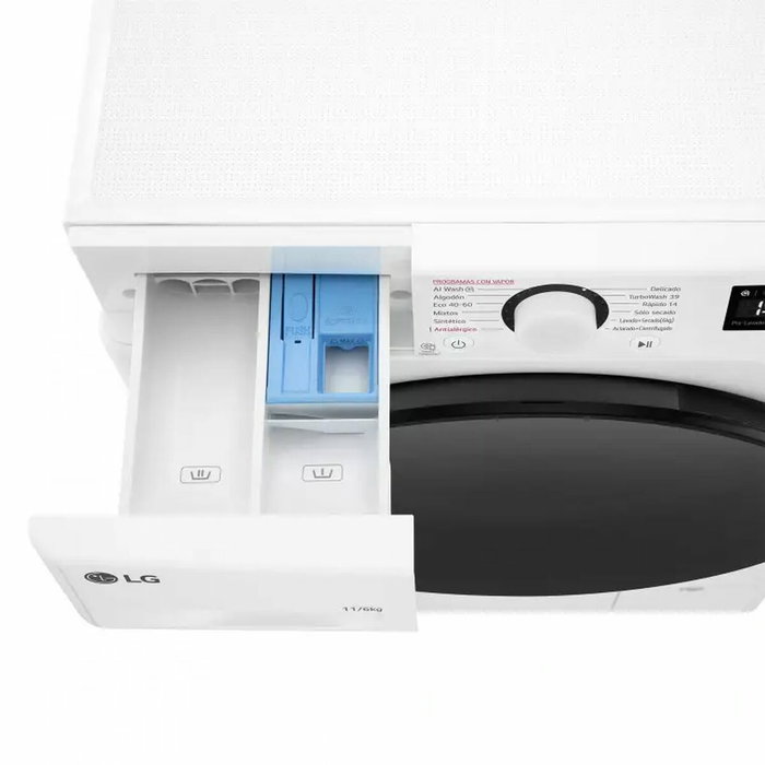 Laveuse-Sécheuse Intelligente LG F4DR6011AGW 11 kg/6 kg 1400 rpm
