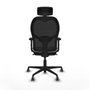 Piqueras y Crespo Chaise de Bureau avec Appui-tête Jorquera 2D036G2 Gris clair