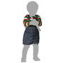 Disfraz Muñeca Sangrienta Costume pour Bébé Fille 24 Mois (Camiseta à Rayures et Salopette en Jean) - Déguisement Halloween et Carnaval
