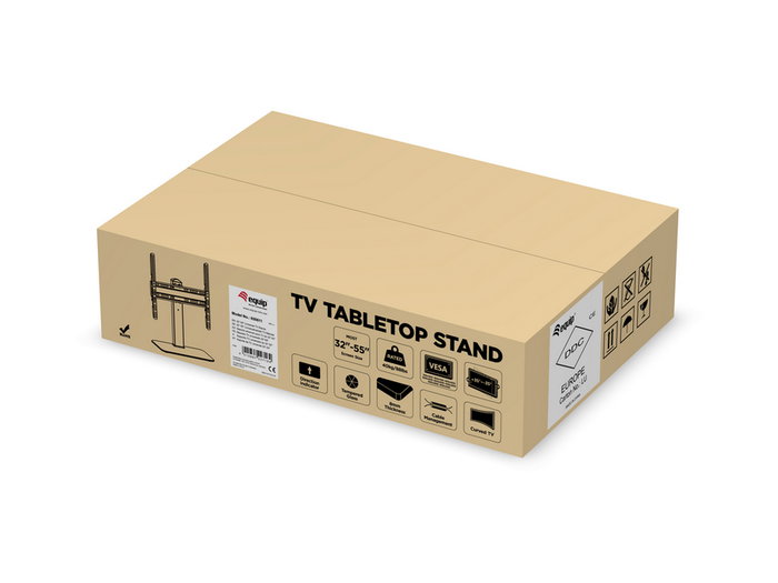 Equip 650611 Support mural VESA pour écran, noir, pour téléviseur jusqu'à 55", max 40 kg, compatibilité VESA 100x200 à 400x400 mm