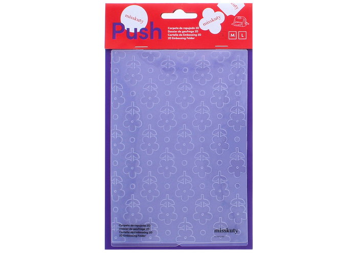 Misskuty Dossier de gaufrage 2D PUSH Fleurs 12,7 x 17,8 cm