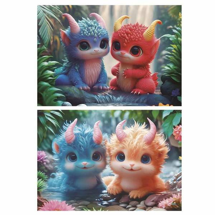 Educa Puzzle Adorable Monsters 2 unités de 100 pièces