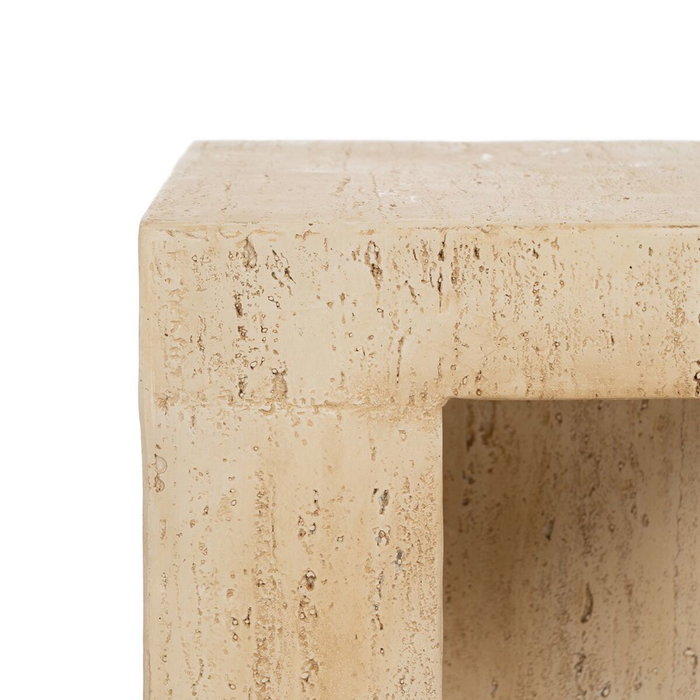 BigBuy Garden Table d'appoint Beige Carrée BigBuy Garden Table d'appoint Beige Carrée