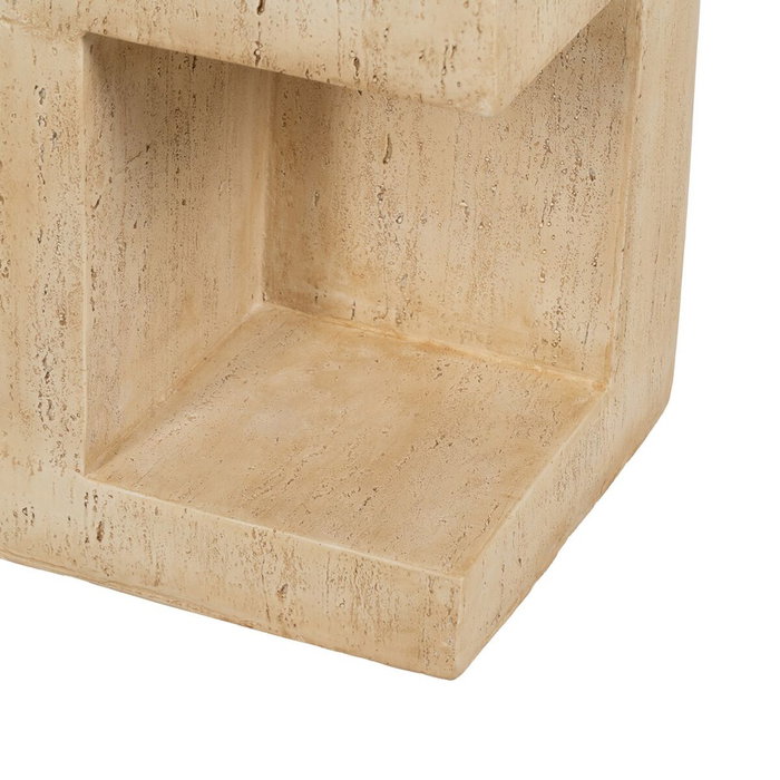 BigBuy Garden Table d'appoint Beige Carrée BigBuy Garden Table d'appoint Beige Carrée