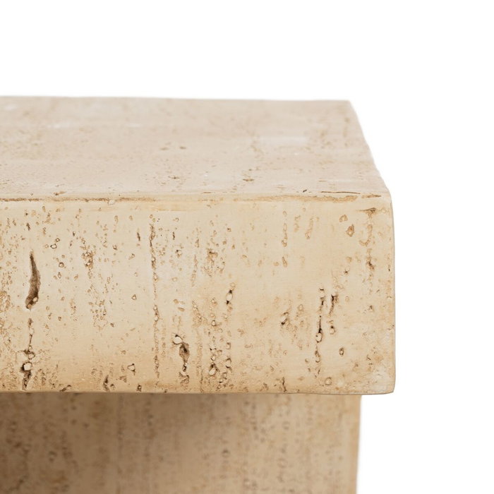 BigBuy Garden Table d'appoint Beige Carrée BigBuy Garden Table d'appoint Beige Carrée