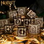 Q Workshop Le Hobbit : pack de 10 dés D6 Goblins en beige et rouge chatoyants