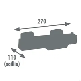 Edouard Rousseau Thermostatique Bain-Douche Karen Chromé avec Sécurité Anti-Brûlure, Inverseur Intégré, Entraxe 150 mm, Style Moderne