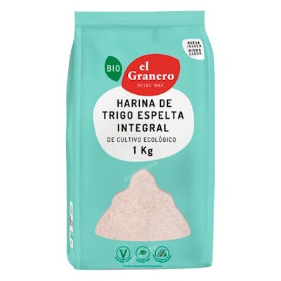 EL GRANERO Farine de blé complet 1 kg - Bio, à pain, gâteaux, béchamel - Vegan EL GRANERO Farine de blé complet 1 kg - Bio, à pain, gâteaux, béchamel - Vegan