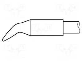 JBC TOOLS Pointe burin courbé 1,2x0,7mm