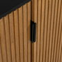 Buffet ORLEANS Noir Naturel Fer Bois MDF 204 x 40 x 81,5 cm