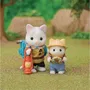 Sylvanian Families - Figurines articulées Fils et Bébé Chat Latté - Aventure en Forêt Secrète avec accessoires - Set de jeu