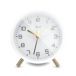 Mebus Réveil Quartz Blanc