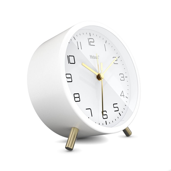Mebus Réveil Quartz Blanc Mebus Réveil Quartz Blanc