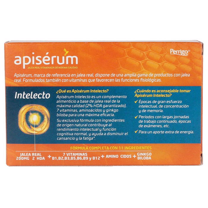 Apisérum Intellect Apisérum 30 gélules - Complément pour la performance intellectuelle, la concentration et la mémoire Apisérum Intellect Apisérum 30 gélules - Complément pour la performance intellectuelle, la concentration et la mémoire