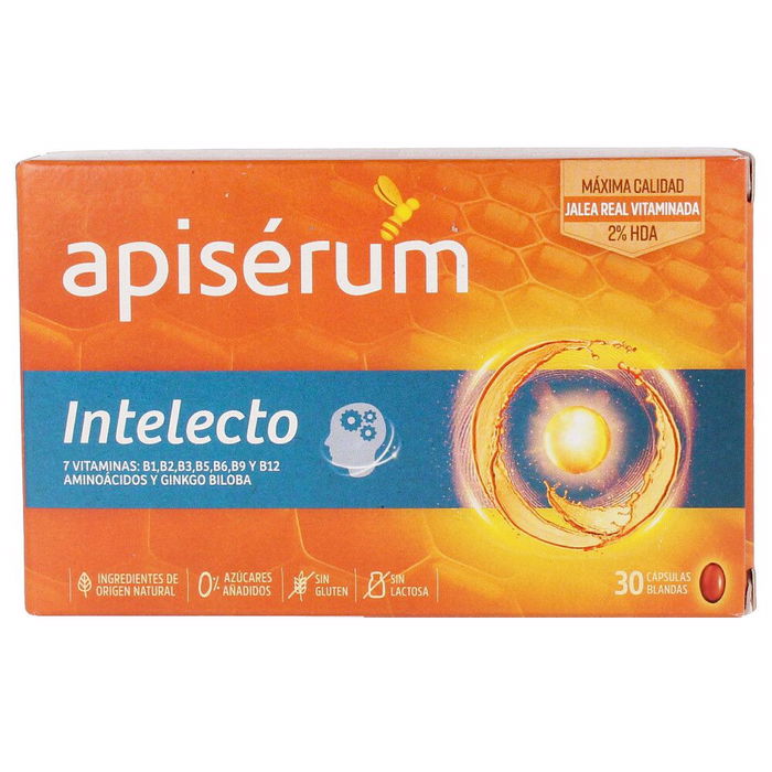Apisérum Intellect Apisérum 30 gélules - Complément pour la performance intellectuelle, la concentration et la mémoire Apisérum Intellect Apisérum 30 gélules - Complément pour la performance intellectuelle, la concentration et la mémoire