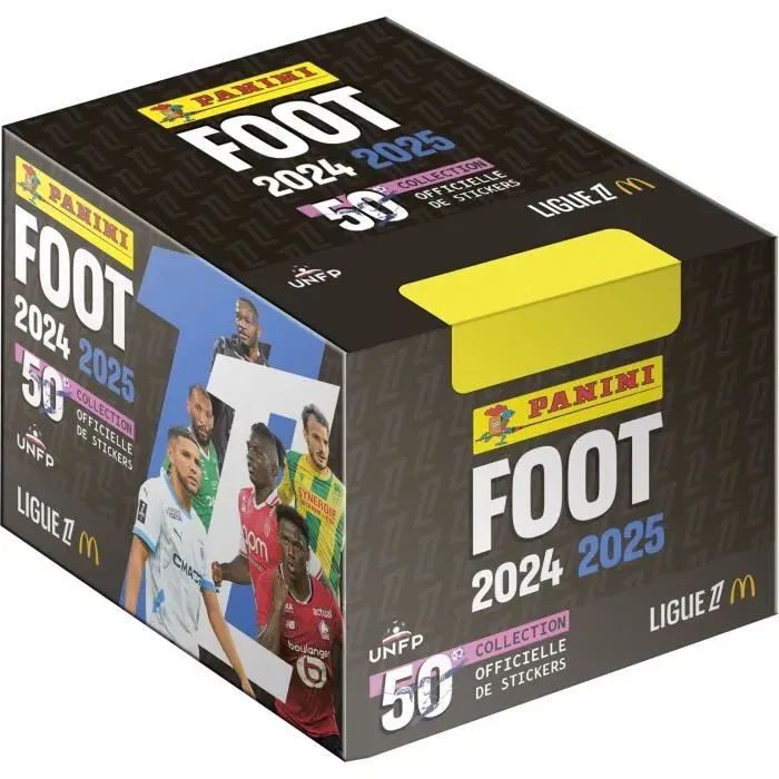 Panini - Boîte 50 Pochettes de Stickers Collection Foot Ligue 1 2024-2025 McDonald's - 350 Stickers - Collection Football