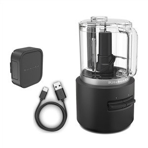 Kitchenaid PICADORA 5KFCR531BM - Picador d'aliments sans fil compact noir mat avec batterie lithium-ion 12V, bol 1,18 L sans BPA, 2 vitesses et fonction pulse Kitchenaid PICADORA 5KFCR531BM - Picador d'aliments sans fil compact noir mat avec batterie lithium-ion 12V, bol 1,18 L sans BPA, 2 vitesses et fonction pulse