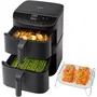 Cosori Turbo Tower Chef Edition - Friteuse sans huile à air - 10,8L - 2 cuves - 6 programmes - 2630W - Noir