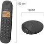 Logicom DECT ILOA 155T SOLO - Téléphone fixe sans fil noir avec répondeur