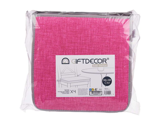 GIFTDECOR Coussin de chaise Rose 38x38cm