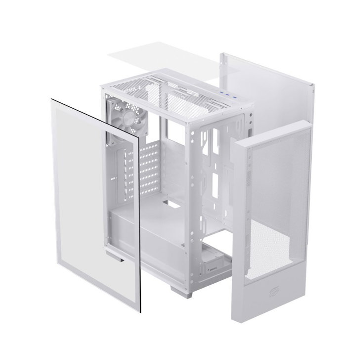 Einarex P100 Core Boîtier PC Gaming Midi Tower Blanc, ATX, Vitre Trempée, USB 3.2 Einarex P100 Core Boîtier PC Gaming Midi Tower Blanc, ATX, Vitre Trempée, USB 3.2