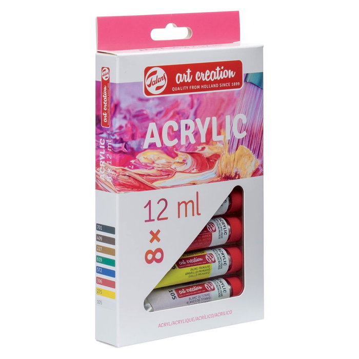 Set de peinture acrylique Talens Multicouleur 12 ml 8 Pièces Set de peinture acrylique Talens Multicouleur 12 ml 8 Pièces
