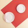 Quid Assiettes Kansas Rouge Céramique 18 Pièces
