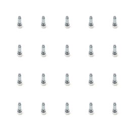Emuca Lot de 20 vérins de réglage pour meubles, base hexagonale, M6, réglage 18mm, Acier et Plastique