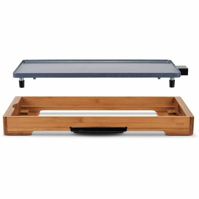 Livoo DOC322 Plancha Bambou 2200W avec revêtement céramique