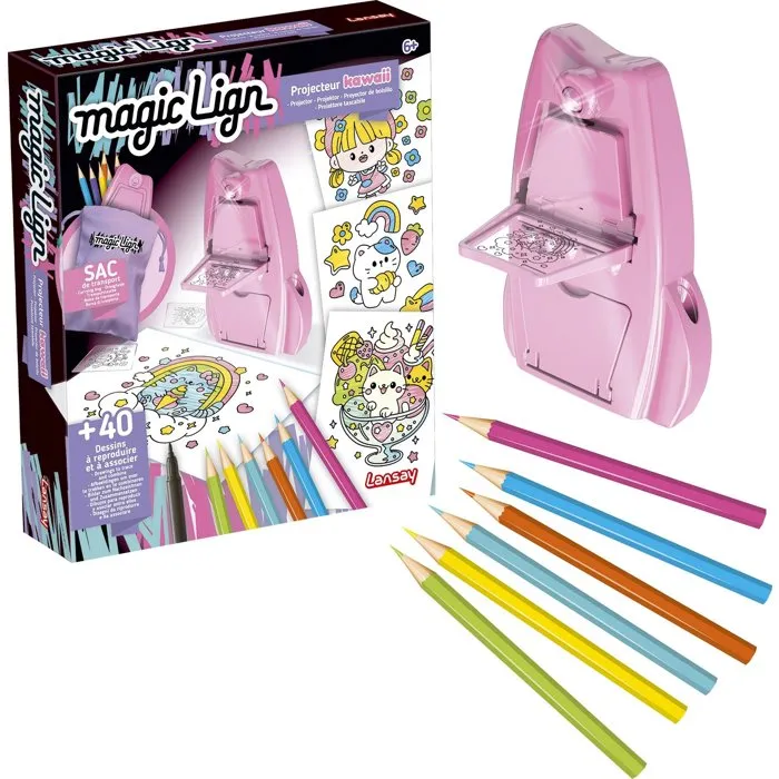 Lansay Magic Lign - Jeu de coloriage Projecteur Pocket Kawaii Lansay Magic Lign - Jeu de coloriage Projecteur Pocket Kawaii