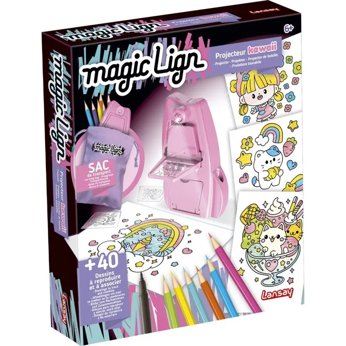 Lansay Magic Lign - Jeu de coloriage Projecteur Pocket Kawaii Lansay Magic Lign - Jeu de coloriage Projecteur Pocket Kawaii