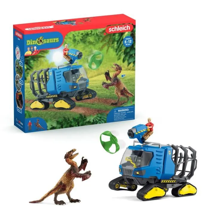 Schleich Véhicule de piste Dinosaurs 42604 avec Dakotaraptor