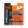 Black + Decker Coffret embouts de vissage 21 pièces