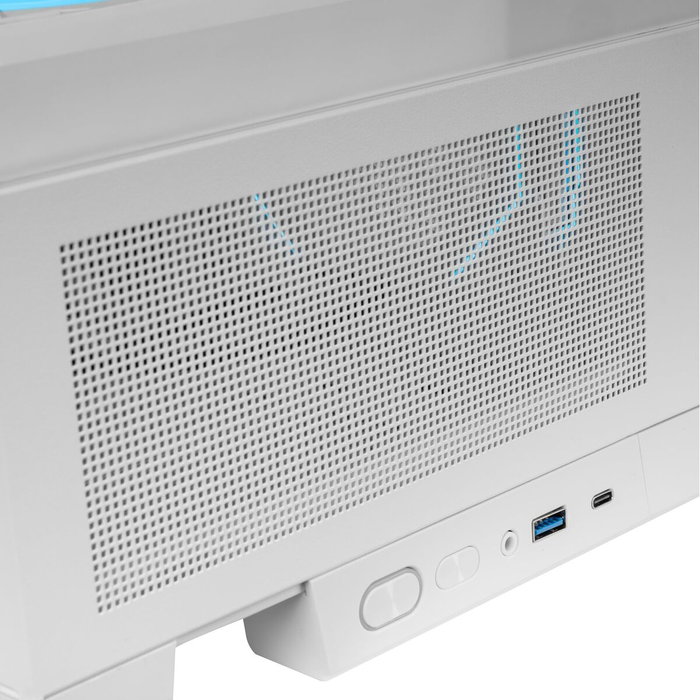 Boîtier ATX semi-tour Mars Gaming MCLCDXW Blanc