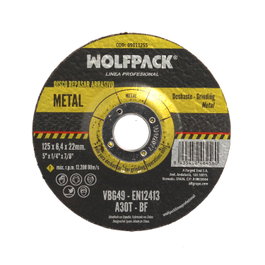 WOLFPACK LINEA PROFESIONAL Disco Repasar Abrasivo Acero / Metal 125x6,0x22,23 mm