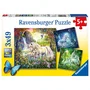 Ravensburger - Puzzle 3 x 49 pièces : Les Licornes - Jeu de puzzle 3 en 1 - Dimensions 21 x 21 cm - À partir de 5 ans